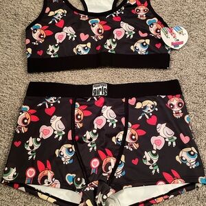 Cartoon Network Powerpuff Girls Black and Pink Pajama Set
